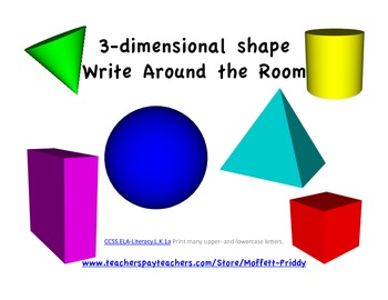 Preview of 3-dimensional shape Write Around the Room (Please rate :)