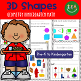 3 dimensional shapes Geometry Kindergarten Math Sense No Prep