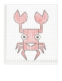Crab Horse and Snake Coordinate Graphing Animal Pictures  