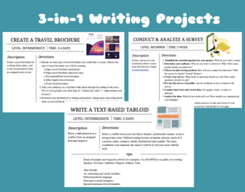 Preview of 3-in-1 Mini Writing Projects!