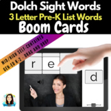 3 letter Dolch Sight Words Pre-Primer | Digital Boom Cards