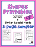 Shapes Worksheet Printable / Autism Printables Free SAMPLER