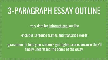 Preview of 3-paragraph Informational Essay Outline