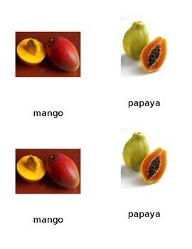 Preview of 3-part fruits (Go with the song Mango Fandango)