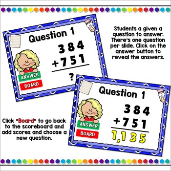 3 to 5 Digit Addition and Subtraction Powerpoint Game by Teacher Gameroom
