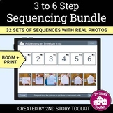 3 to 6 Step Sequencing with Real Photos + BOOM Cards BUNDLE
