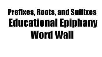 Preview of 30/30/30 Most Common Prefixes, Suffixes, & Roots Word Wall
