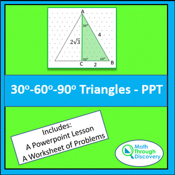 Preview of Geometry - 30-60-90 Triangle - PPT