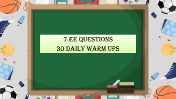 Preview of 30 7.EE Questions w/ Answers - Google Slides/PowerPoint