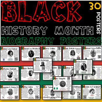 Preview of 30 African American Black Leader Posters | Culture Walk | Black History Wall