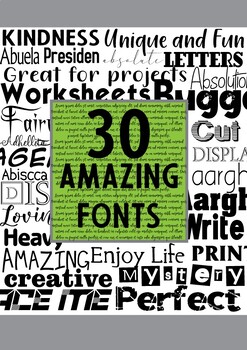 Preview of 30 Amazing Fonts