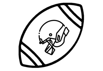 football helmet coloring page front view
