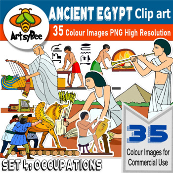 Preview of 30 Ancient Egypt Occupations Clip art images - History PNG - SET 4