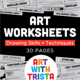 30 Art Worksheets - Great For Sub Plans, Bellwork/Bell Rin