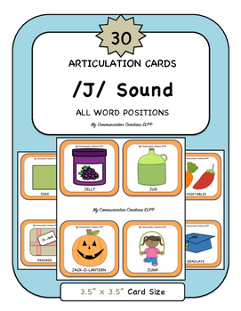 30 Articulation Cards J Speech Sound All Word Positions Tpt