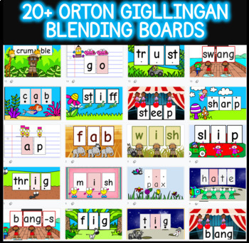 Preview of 30+ Automated Animated & Themed Blending Boards Orton Gillingham *GROWING BUNDLE