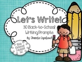 30 Back-to-School Writing Prompts