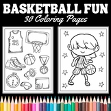 30 Basketball Fun Coloring Pages