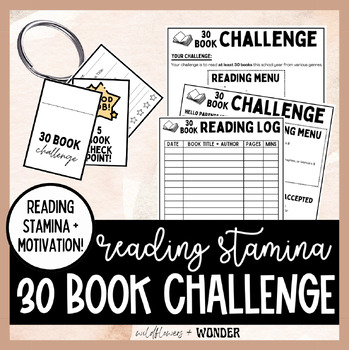 Preview of 30 Book Challenge Bundle (Parent Letter, Record Sheet, Book Cover, Book Reviews)
