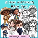30 Career  and Community Helpers Clipart / Boys&Girls Jobs