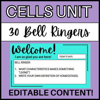 Preview of 30 Cells Unit Bell Ringers! 