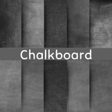 30 Chalkboard Digital Paper, Classroom Chalkboard - Blackb