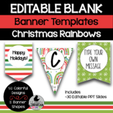 30 Christmas Rainbows Editable Banner Bunting Templates PP
