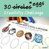 30 Circles Challenge - Egg shapes - Creative Drawing Worksheet