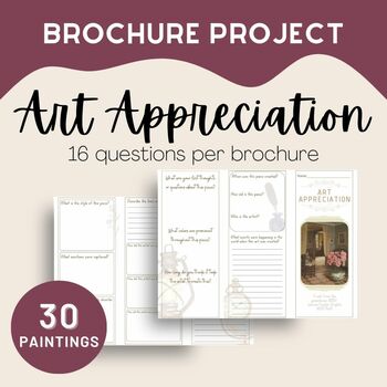 Preview of 30 Classical Art Appreciation Brochure Projects / PDF Download / Homeschool Art