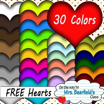Preview of 30 Colorful Valentine's Day Hearts
