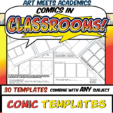 30 Comic Book and Comic Strip Templates! Graphic Novels! V
