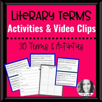 Preview of LITERARY TERMS | VIDEO CLIPS & ACTIVITIES