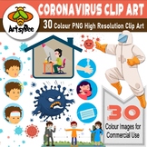 30 Coronavirus Educational Clip Art bundle set