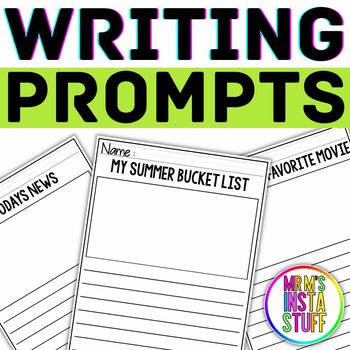 Preview of Writing Prompts with Editable Success Criteria | Perfect for Daily Morning Work