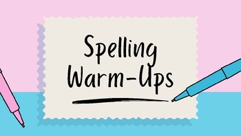 Preview of 30 Daily Spelling Warm Ups