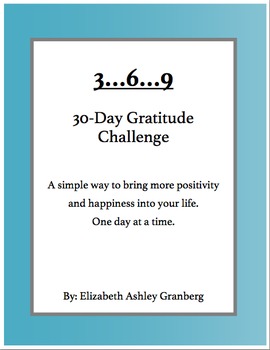 Preview of 30 Day Gratitude Journal