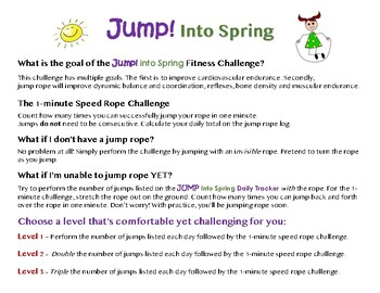 30 Day Jump Rope Challenge By Keeping Kids In Motion Tpt