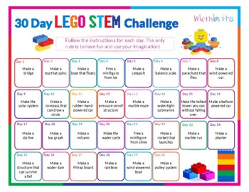 Preview of 30 Day LEGO STEM Challenge