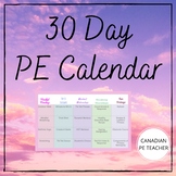 30 Day PE Calendar in Google Slides