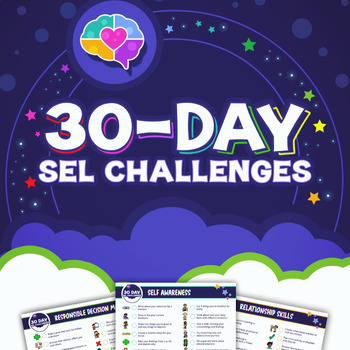 Preview of 30 Day Social Emotional Learning Challenges