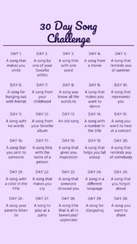 30 Day Song Challenge Instagram Story Template by Let's Make Music