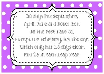 30 Days has September Poster by Little Miss Cupcake | TPT