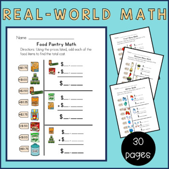 Preview of 30 Days of Adding Money | Consumer Math Worksheets #SummerWTS