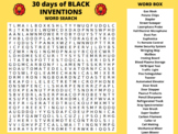 30 Days of Black Inventions: Word Search FREE