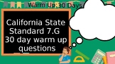 30 Days of CCSS 7.G Warm-up Questions
