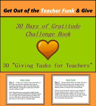 Preview of 30 Days of Gratitude Book for Teachers