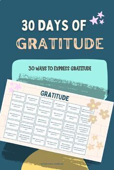 Preview of 30 Days of Gratitude - Responsive Classroom Prompts - Morning Meeting