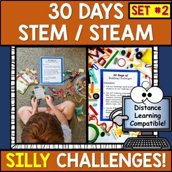 Preview of 30 Days of STEM | STEAM Silly Building Challenges | Distance Learning | SET 2