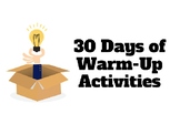 30 Days of Warm-Up Prompts