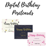 30 Digital Birthday PostCards for Your Students, Admin, Te